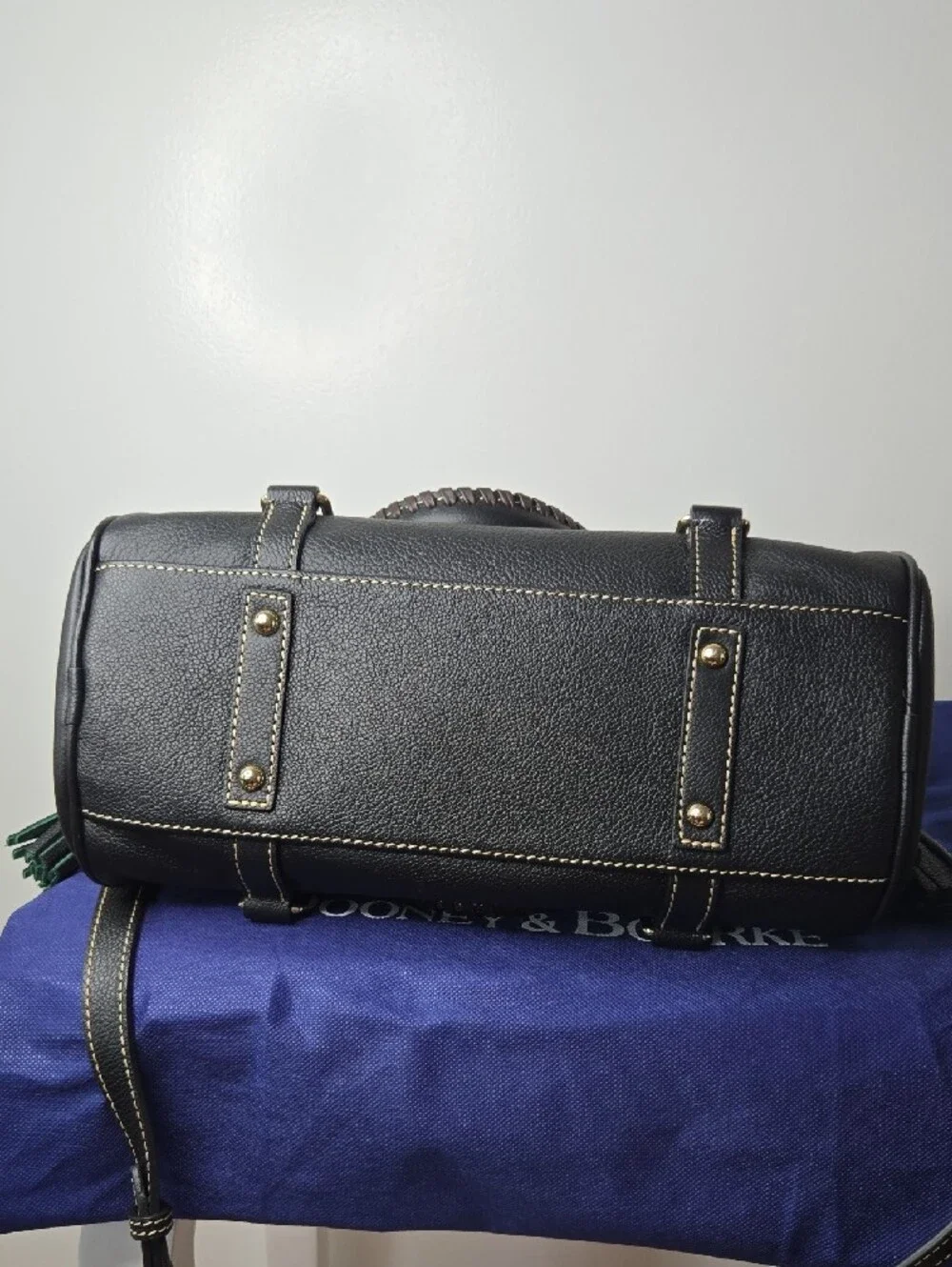 Dooney & Bourke Florentine Leather Satchel Black NWOT - Picture 5 of 11